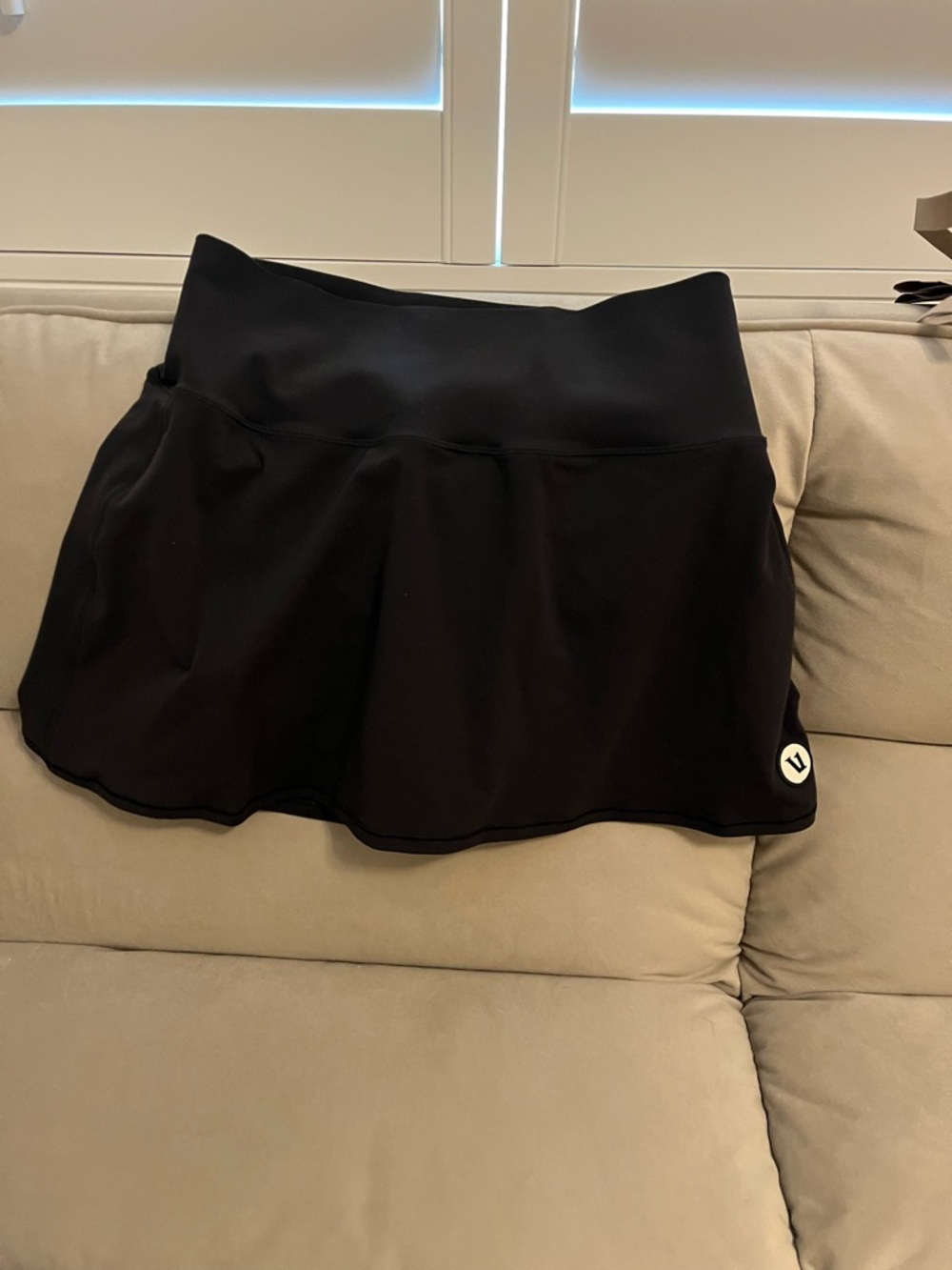 Vuori NEW Black Circle Tennis Skirt